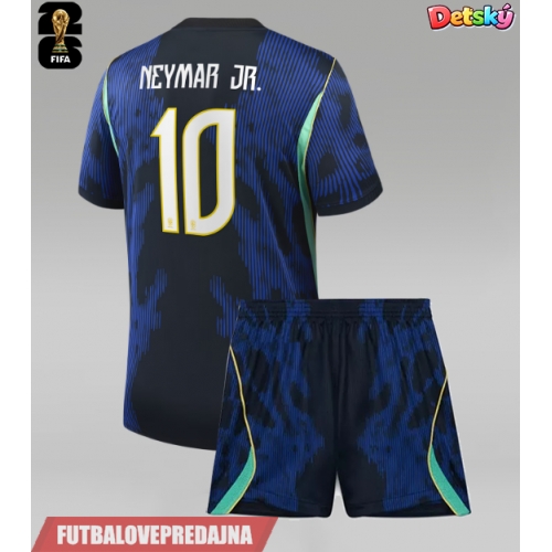 Lacne Dětský Futbalové dres Brazília Neymar Jr #10 MS 2026 Krátky Rukáv - Preč (+ trenírky)